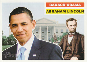 2009 Topps Heritage American Heroes: Abraham Lincoln / Barack Obama card #148 SP