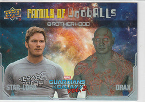 2017 UD Guardians Of The Galaxy Vol 2 Family of Oddballs card F3 Star-Lord & Drax