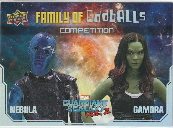 2017 UD Guardians Of The Galaxy Vol 2 Family of Oddballs card F8 Nebula & Gamora