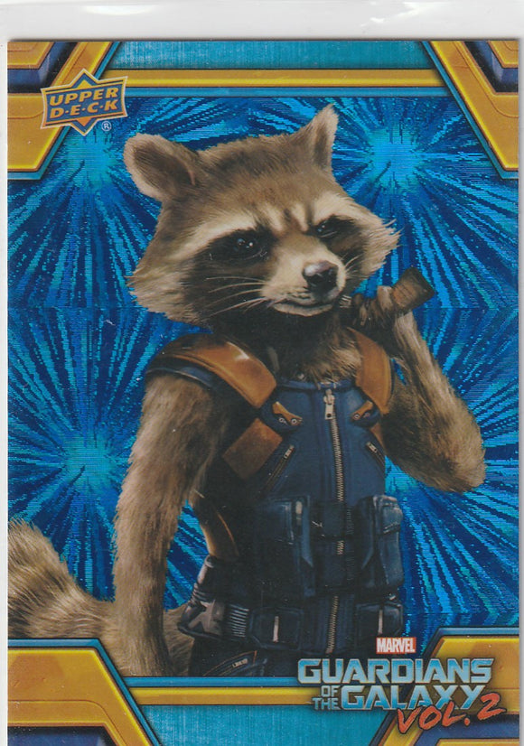 2017 Guardians Of The Galaxy Vol 2 Retail Blue Foil card RB-9 Rocket