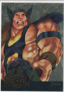 1995 Marvel Metal Gold Blaster card # 15 of 18 Thor
