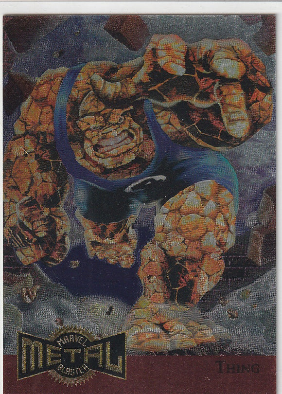 1995 Marvel Metal Metal Blaster card # 14 of 18 Thing