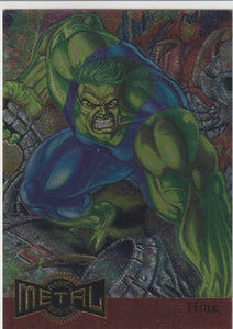 1995 Marvel Metal Metal Blaster card # 5 of 18 Hulk