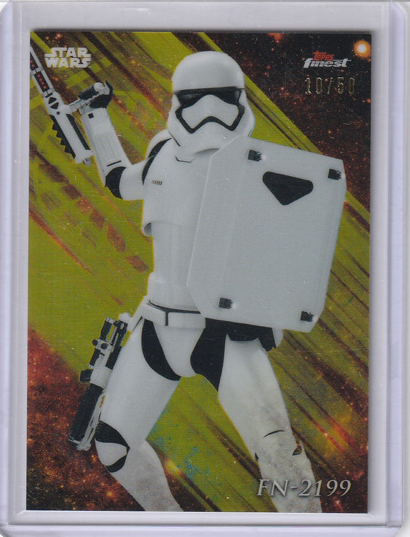 2018 Star Wars Finest card #35 FN-2199 Gold Refractor #d 10/50