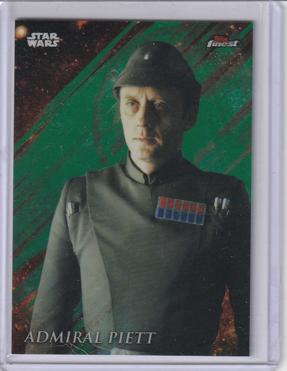 2018 Star Wars Finest card #5 Admiral Piett Green Refractor #d 42/99