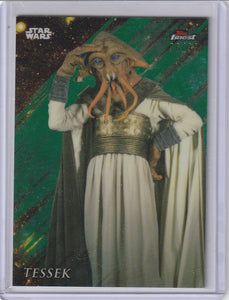 2018 Star Wars Finest card #89 Tessek Green Refractor #d 36/99