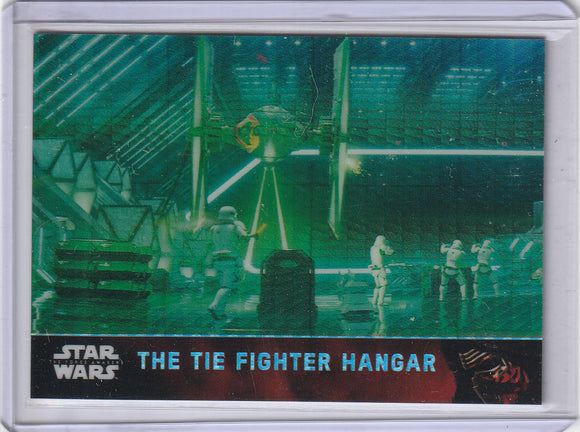 Star Wars The Force Awakens Chrome #17 Tie Fighter Hanger Refractor #d 23/99