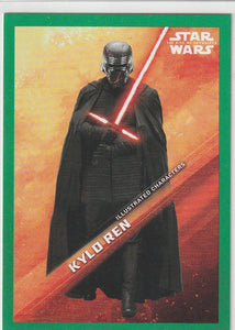 Star Wars The Rise of Skywalker Illustrated Character card IC-2 Green #d 136/299
