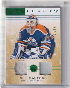 Bill Ranford 2014-15 Artifacts card #105 Jersey & Patch Parallel #d 13/75