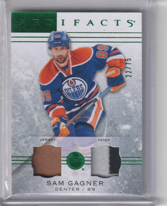 Sam Gagner 2014-15 Artifacts card #14 Jersey & Patch Parallel #d 22/75