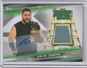 Topps WWE Money In The Bank Kevin Owens Autograph Mat Relic MAR-KO #d 97/99