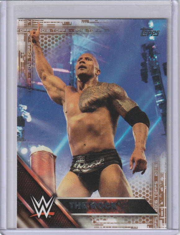 The Rock 2016 Topps WWE card #137 Bronze Parallel