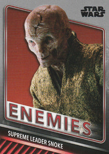 Topps Star Wars Skywalker Saga Enemies card E-9 Supreme Leader Snoke