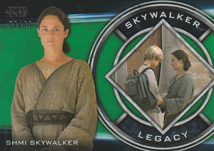 Topps Star Wars Skywalker Saga Skywalker Legacy FT-1 Shmi Green #d 97/99
