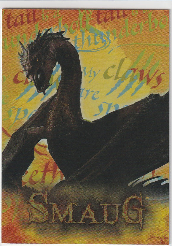 The Hobbit The Desolation Of Smaug Foil Character Biography card CB-27 Smaug