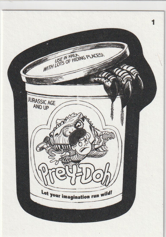 2013 Topps Wacky Packages Coloring Card #1 Prey-Doh