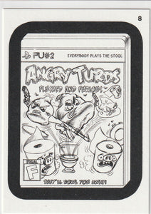 2013 Topps Wacky Packages Coloring Card #8 Angry Turds