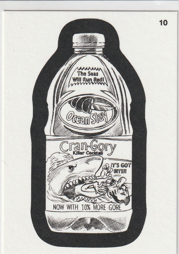 2013 Topps Wacky Packages Coloring Card #10 Oceanslay Cran-Gory