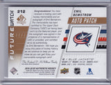 Emil Bemstrom 2019-20 SP Authentic Future Watch Auto Patch #d 095/100