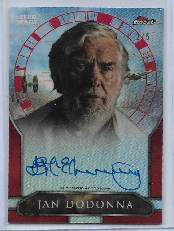2018 Star Wars Finest Ian Mcelhinney as Jan Dodonna Autograph card RA-IM Red #d 2/5
