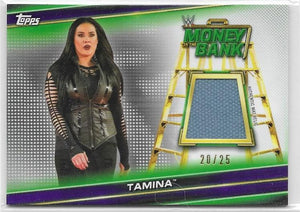 Tamina 2019 Topps WWE Money In The Bank Mat Relic #d 20/25