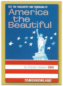 2005 Upper Deck Disneyland 50th Anniversary Poster DL-71 America the Beautiful - Tomorrowland
