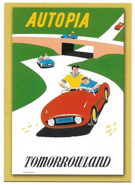 2005 Upper Deck Disneyland 50th Anniversary Poster DL-74 Autopia - Tomorrowland