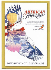 2005 Upper Deck Disneyland 50th Anniversary Poster DL-72 American Journeys - Tomorrowland