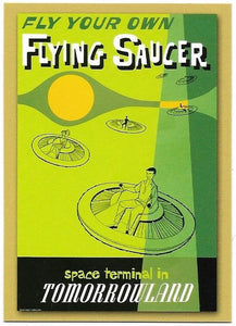 2005 Upper Deck Disneyland 50th Anniversary Poster DL-78 Flying Saucer - Tomorrowland