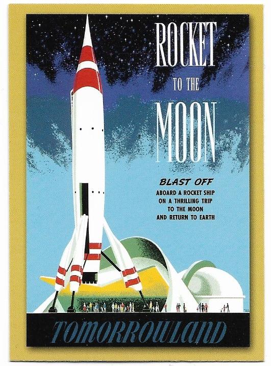 2005 Upper Deck Disneyland 50th Anniversary Poster DL-80 Rocket to the Moon - Tomorrowland