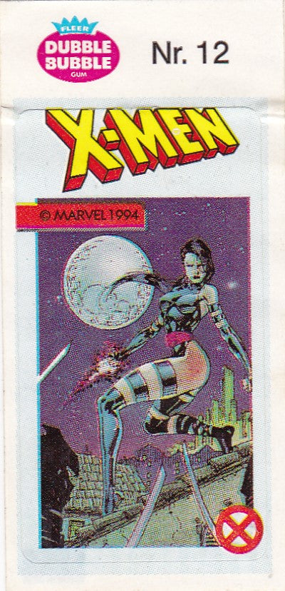 1994 Marvel Dubble Bubble Gum X-Men Stickers sticker # 12 Psylocke