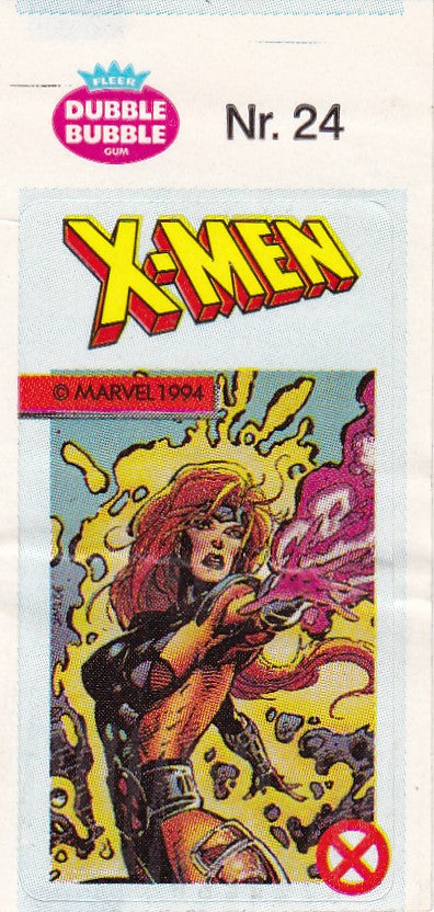 1994 Marvel Dubble Bubble Gum X-Men Stickers sticker # 24 Jean Grey