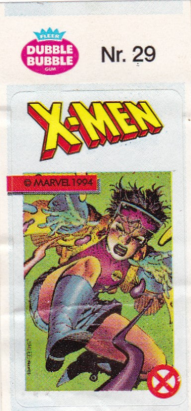 1994 Marvel Dubble Bubble Gum X-Men Stickers sticker # 29 Jubilee