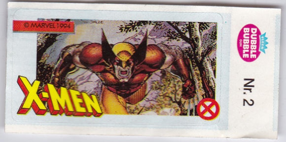 1994 Marvel Dubble Bubble Gum X-Men Stickers sticker # 2 Wolverine