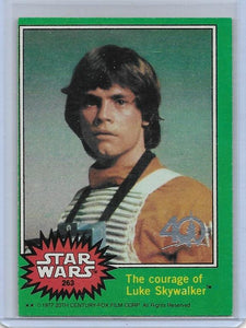 Star Wars 40th Anniversary Foil Stamped Green Buyback card #263 Luke