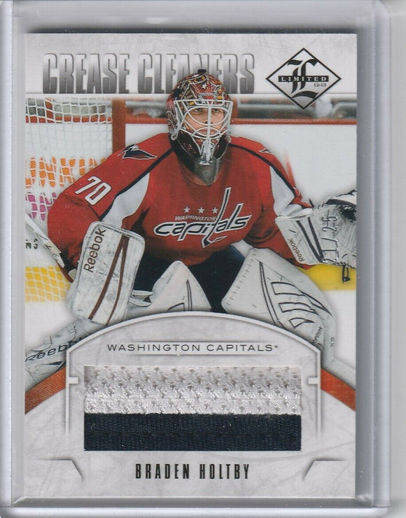 Braden Holtby 2012-13 Limited Crease Cleaners Jersey card CC-BH Prime #d 21/25