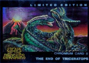1993 Dynamic Escape Of The Dinosaurs Chromium card #5 The End of