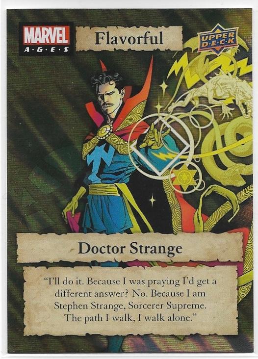 2020 UD Marvel Ages Flavorful Insert card F-25 Doctor Strange