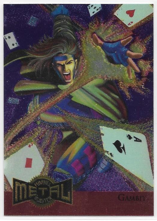 1995 Marvel Metal Metal Blaster card # 4 of 18 Gambit