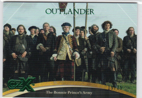 2019 Cryptozoic Outlander CZX card #36 The Bonnie Prince’s Army Green #d 19/25