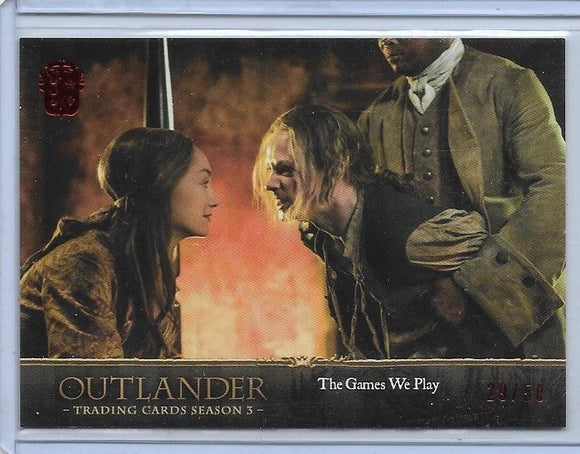 Outlander Season 3 card #67 The Games We Play Red #d 29/50