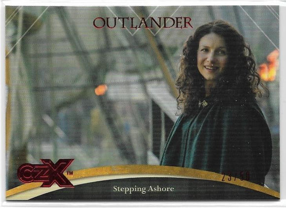 2019 Cryptozoic Outlander CZX card #20 Stepping Ashore Red #d 23/50