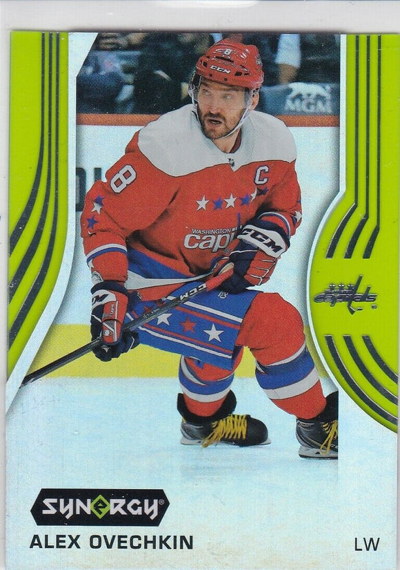 Alex Ovechkin 2019-20 UD Synergy card #25 Green Parallel