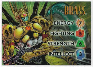 1997 Marvel Vs. Wildstorm Overpower Chromium card OP1 Brass