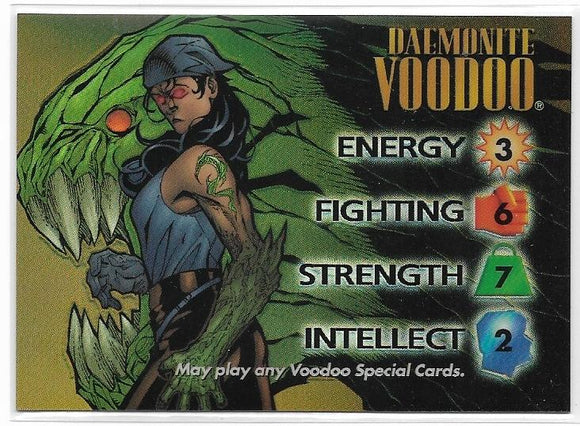 1997 Marvel Vs. Wildstorm Overpower Chromium card OP3 Daemonite Voodoo