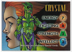 1997 Marvel Vs. Wildstorm Overpower Chromium card OP8 Crystal