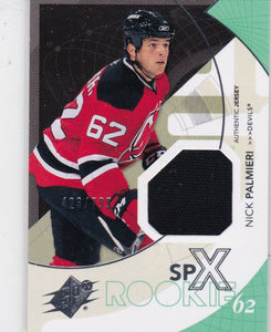 Nick Palmieri 2010-11 SPX Rookie Jersey card #163 #d 423/799