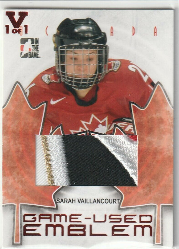 Sarah Vaillancourt 2015-16 Final Vault 07-08 O Canada 4 Color Emblem GUE-40 V1/1