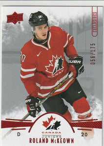 Roland Mckeown 2016-17 Team Canada Juniors card #32 Red Exclusives #d 056/175