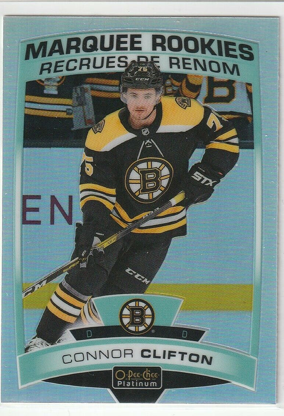 Connor Clifton 2019-20 O-Pee-Chee Platinum Marquee Rookie #185 Rainbow Parallel